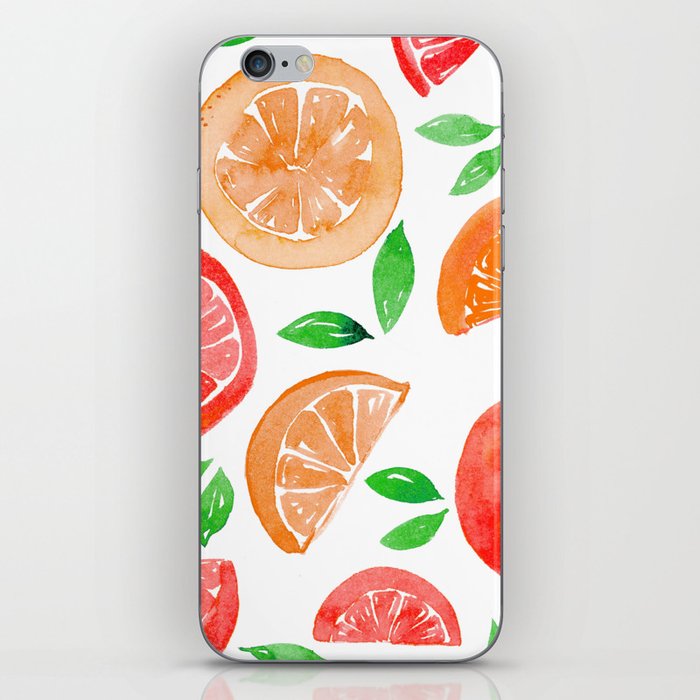 Watercolor oranges iPhone Skin