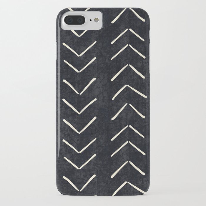 mudcloth big arrows in black and white iphone case