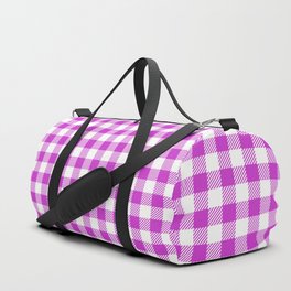 Steel Pink - gingham Duffle Bag