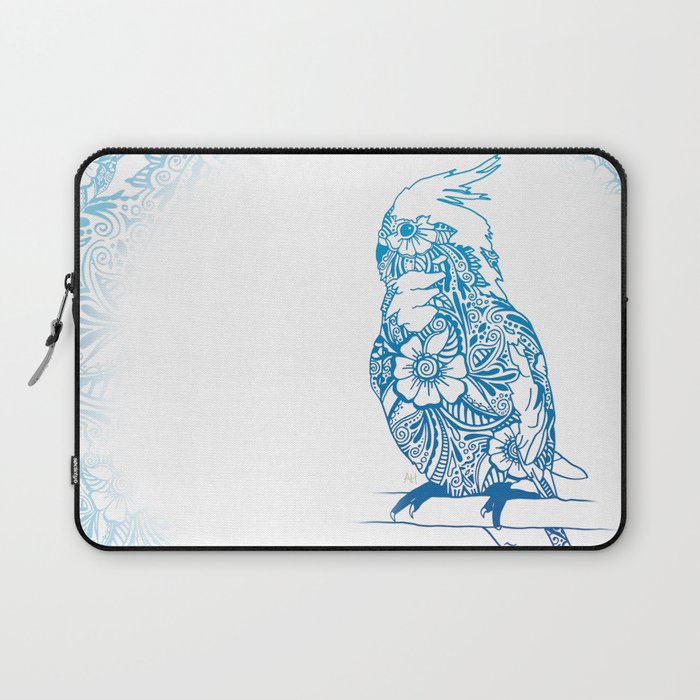 Henna Cockatiel - White background Laptop Sleeve