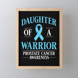 Prostate Cancer Blue Ribbon Survivor Awareness Framed Mini Art Print