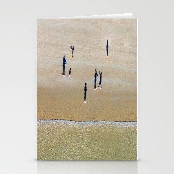 Australian Summer - Beach family - Aerial drone shadow art Stationery Cards