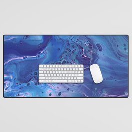 Blue & Pink Marble Abstraction Desk Mat