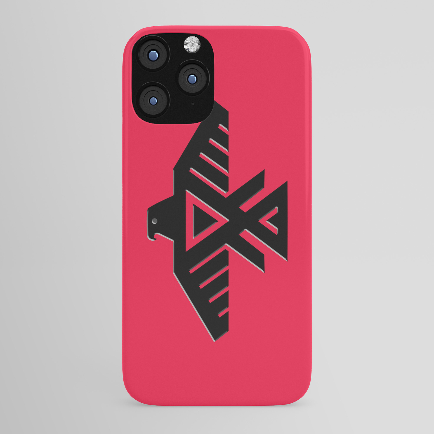 Thunderbird Emblem Of The Anishinaabe People Black On Red Iphone Case By Bruce Stanfield Society6
