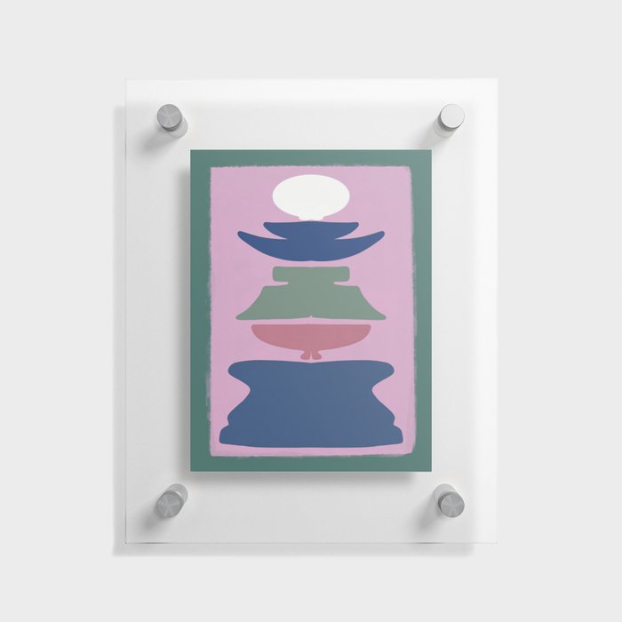 Veri peri stacked shapes Floating Acrylic Print