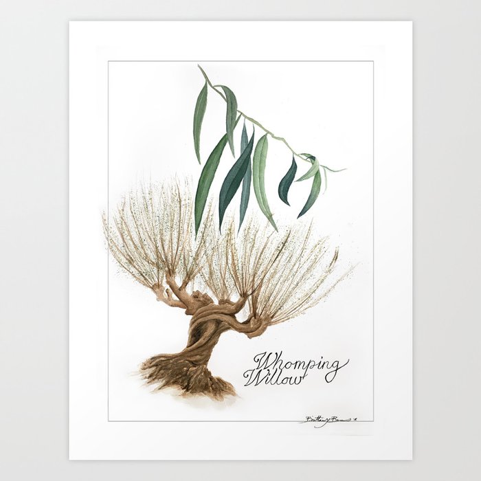 Whomping Willow Botanical Art Art Print by Brittainy Barnes
