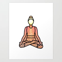 Sunrise Yoga Art Print