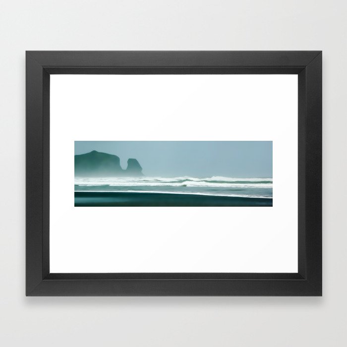 New Zealand, Bethells Beach Framed Art Print