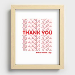 Thank you Grocery Bag Recessed Framed Print