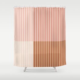 Color Block Line Abstract XVI Shower Curtain