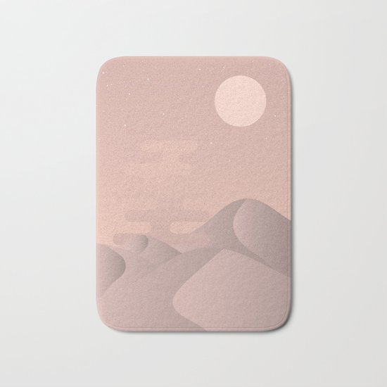 Rose gold desert Bath Mat