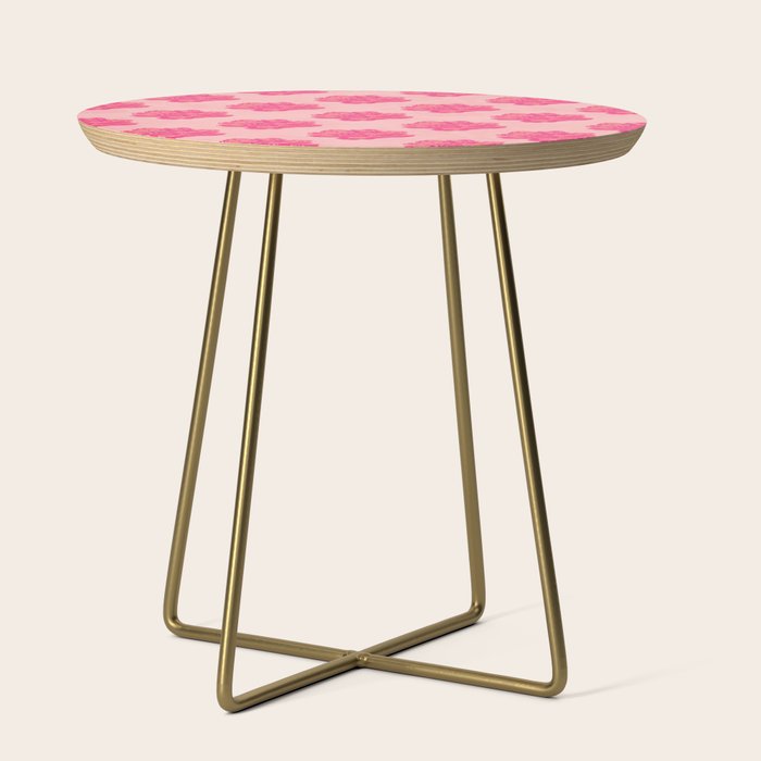 Hot pink orange peonies  Side Table