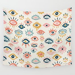 Mystic Eyes – Primary Palette Wall Tapestry