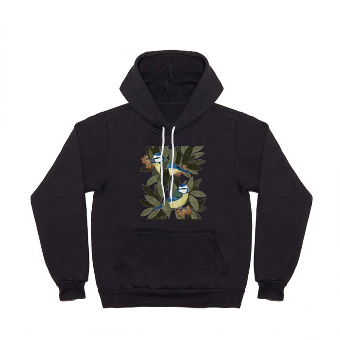 Blue tit and strawberry tree Hoody