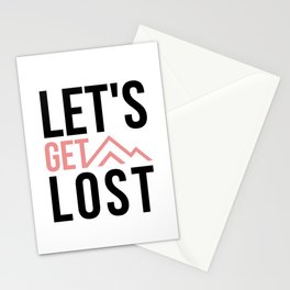 Let's Get Lost Stationery Card