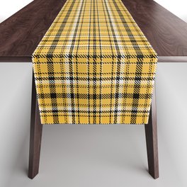 plaid to see you_yellow Table Runner