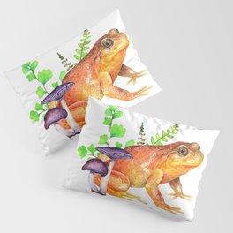 Ranita de hojarasca con plantas Pillow Sham