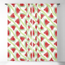 Watermelon Doodle Diagonal Blackout Curtain