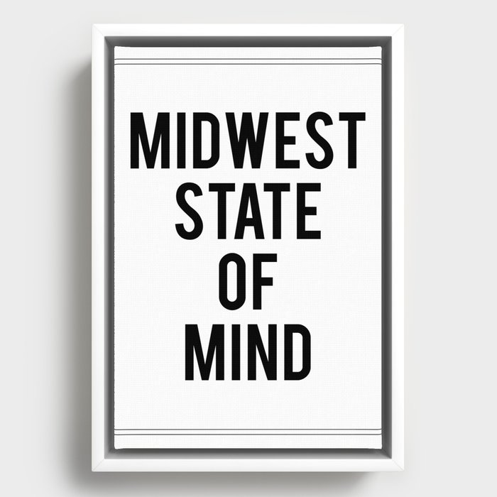MIDWEST STATE OF MIND Framed Canvas