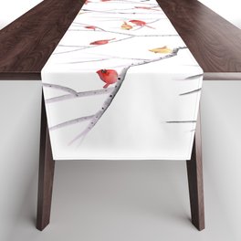 Birch Trees and Cardinal 2  Table Runner