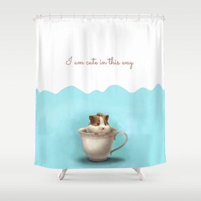 hamster in the cup Shower Curtain