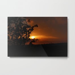 Sunrise Foliage 2 Metal Print | Film, Digital, Hi Speed, Vintage, Digital Manipulation, Sunset, Photo, Double Exposure, Infrared, Underwater 