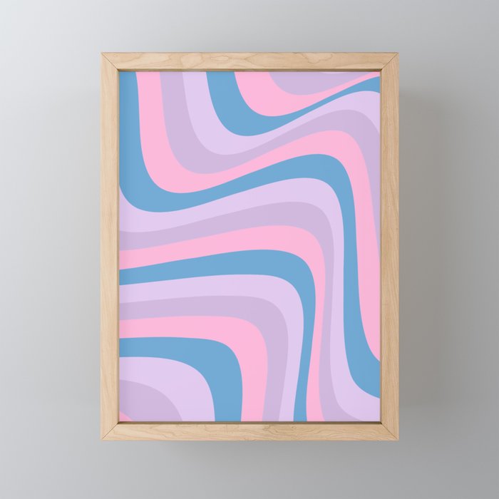 abstract subtle bisexual colors pride print Framed Mini Art Print