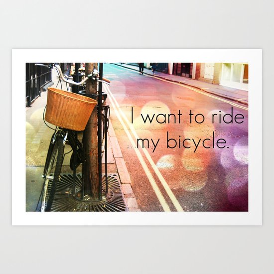 bicycle race Art Print