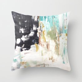 The Falling Horizon Abstract Painting Throw Pillow