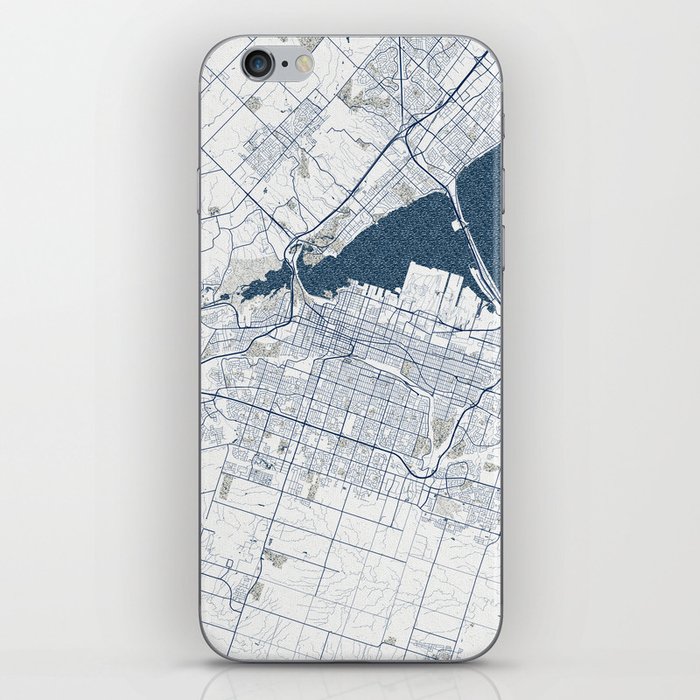 Hamilton City Map of Ontario, Canada - Coastal iPhone Skin