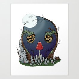 Nature Skull (abstract/surreal) Art Print