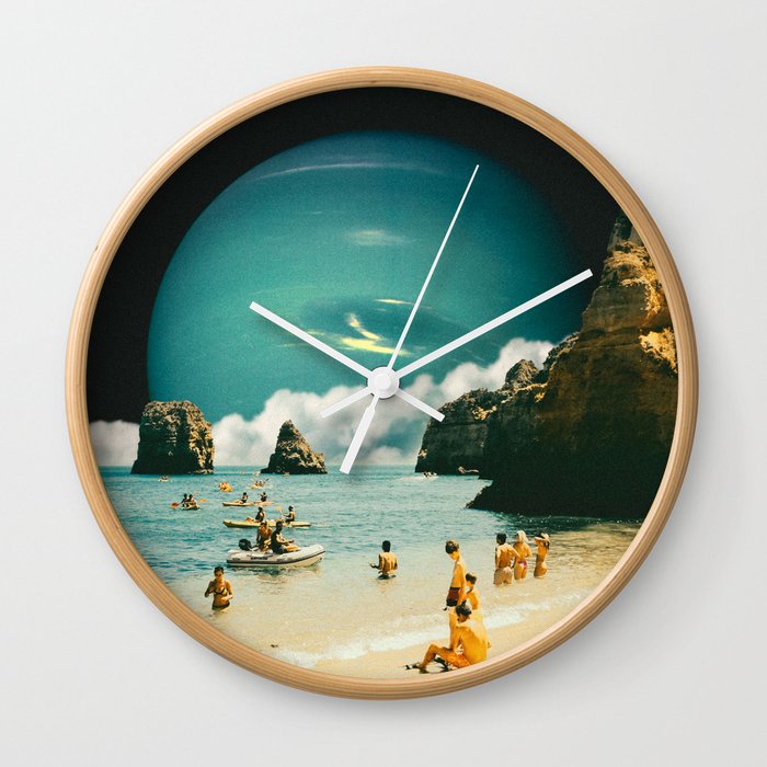 Space Beach Wall Clock