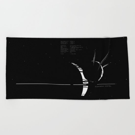 Enceladus rising_ Beach Towel