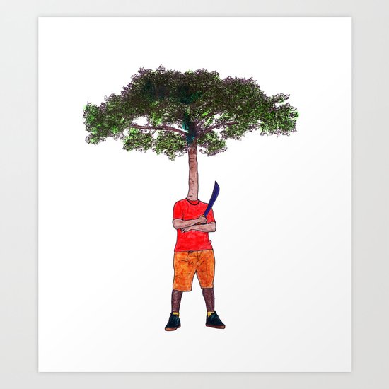 Warrior tree Art Print