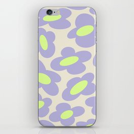Wonky Flowers - LilacLime iPhone Skin