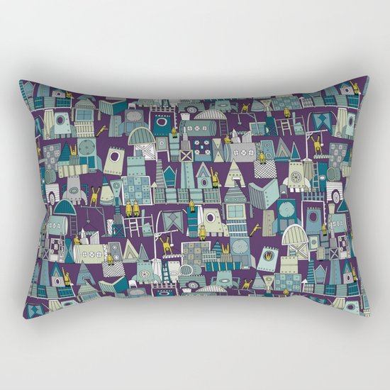 space rocket construction Rectangular Pillow