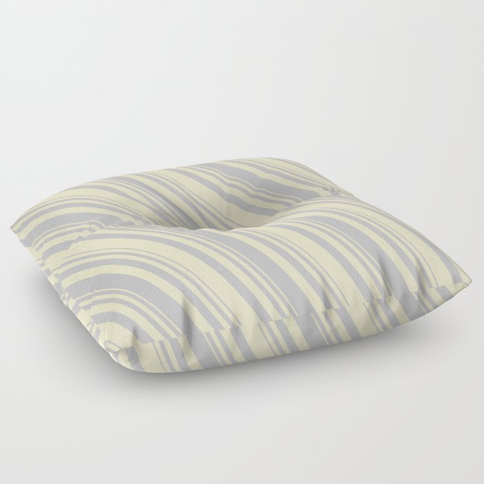 Grey & Bisque Colored Lined/Striped Pattern Floor Pillow