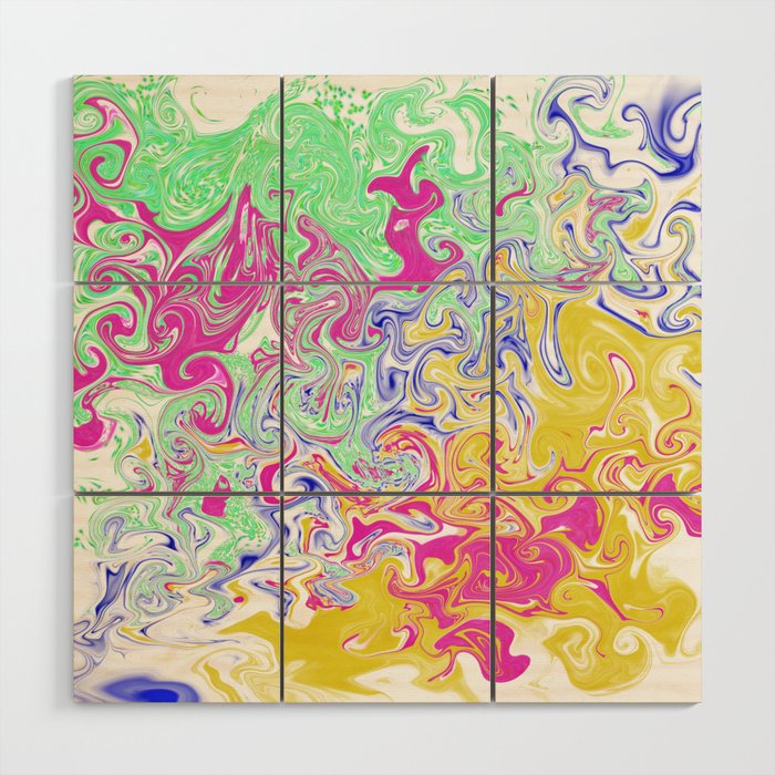 Psychedelic Smoke Wood Wall Art