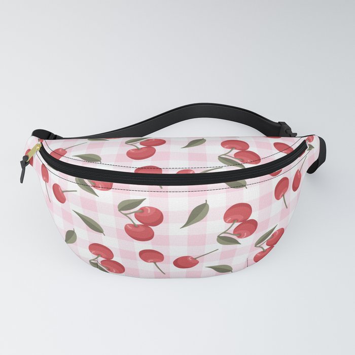 Pink cherry gingham Fanny Pack