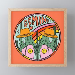 Gemini Cowgirl Framed Mini Art Print