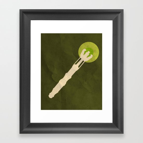 Minimalist Sonic Screwdriver Framed Art Print