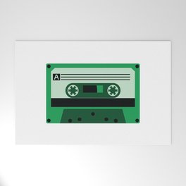 Green Cassette Tape Welcome Mat