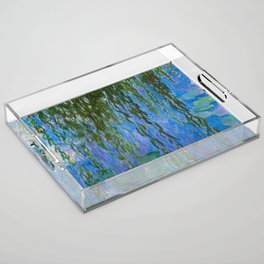 Water Lilies and Weeping Willow Branches, 1916-1919 by Claude Monet Acrylic Tray