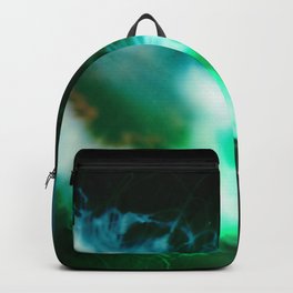 Green glowing alien Jellyfish in black Water Backpack