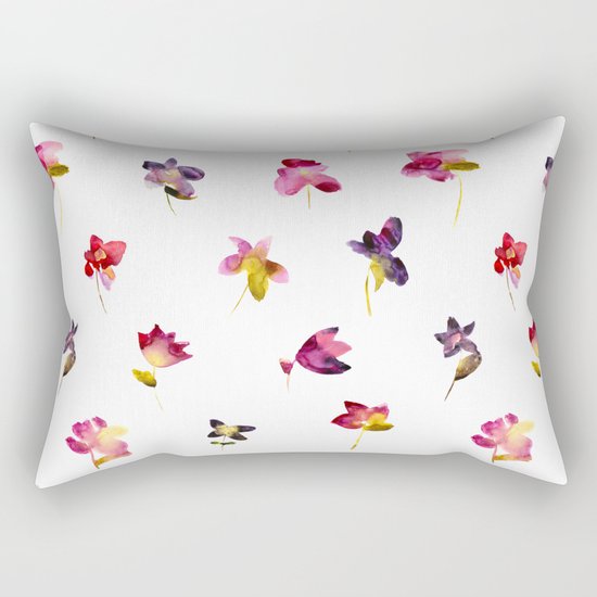Watercolor flowers Rectangular Pillow