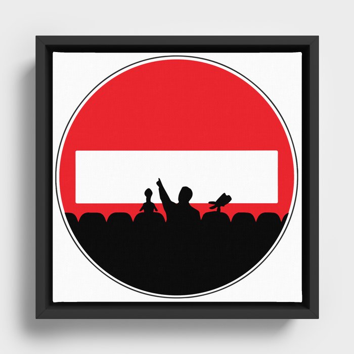 No Entry Mystery Science Framed Canvas