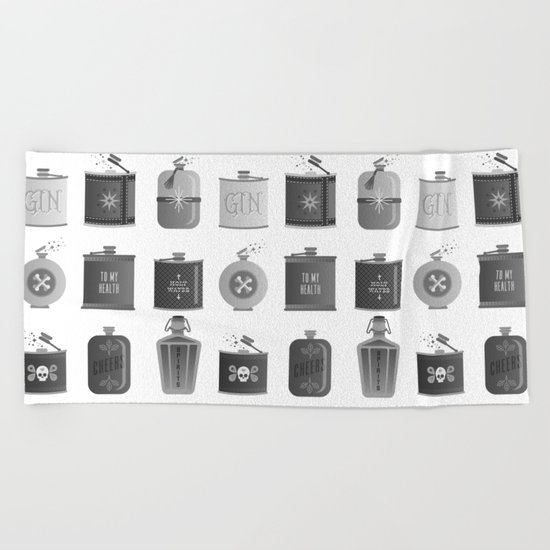 Flask Collection – Black Palette Beach Towel