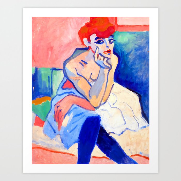 Andre Derain Woman in a Chemise Art Print