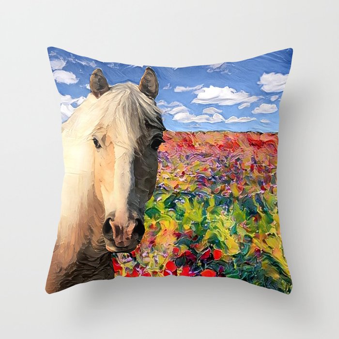 Happy Haffie Throw Pillow