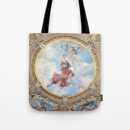 Château De Chantilly ceiling painting, Renaissance Baroque Fresco Tote Bag
